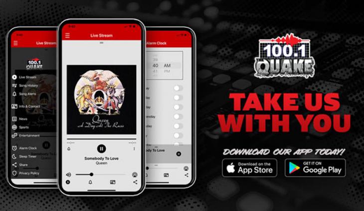 Download the 100.1 The Quake App